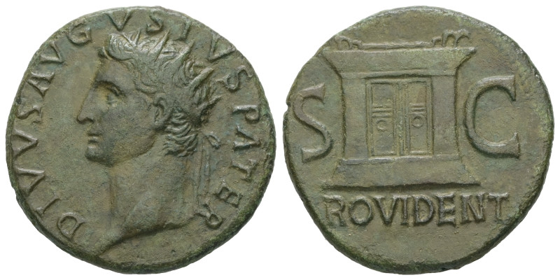 Augustus (Divus), died AD. 14. AE As. 9.90 g. - 26.62 mm. Rome, struck under Tib...