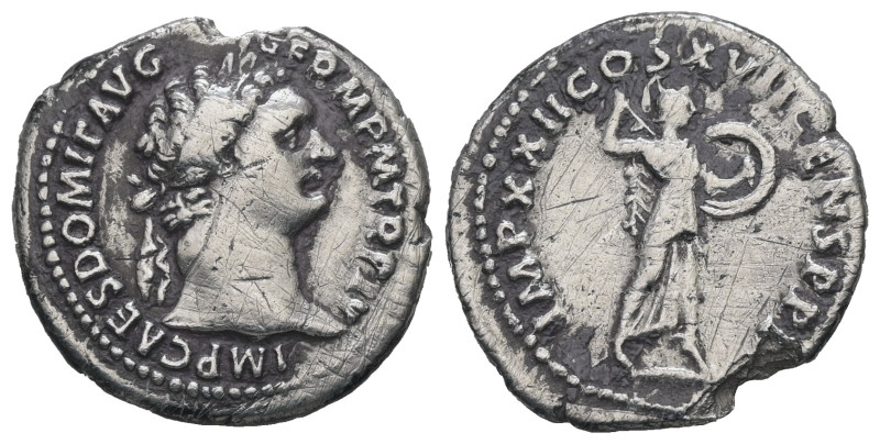 Domitian, AD. 81-96. AR Denarius. 2.75 g. - 19.71 mm. Rome, struck 95-96 AD.
Obv...