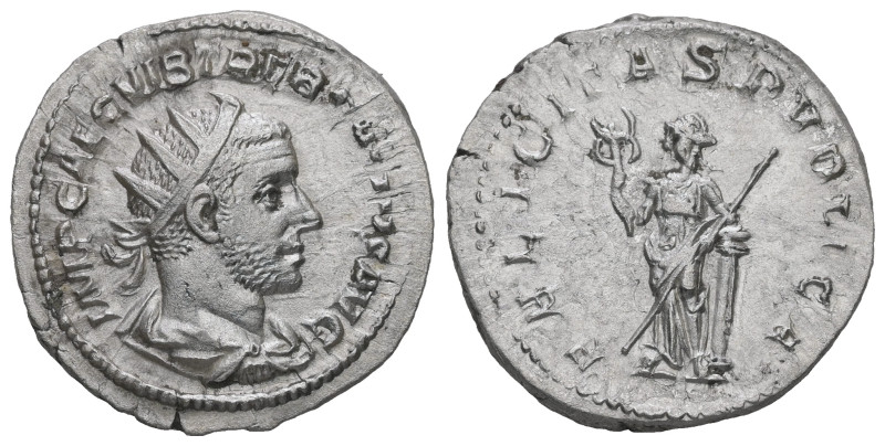 Trebonianus Gallus, AD. 251-253. AR Antoninianus. 3.80 g. - 22.40 mm. Rome.
Obv....