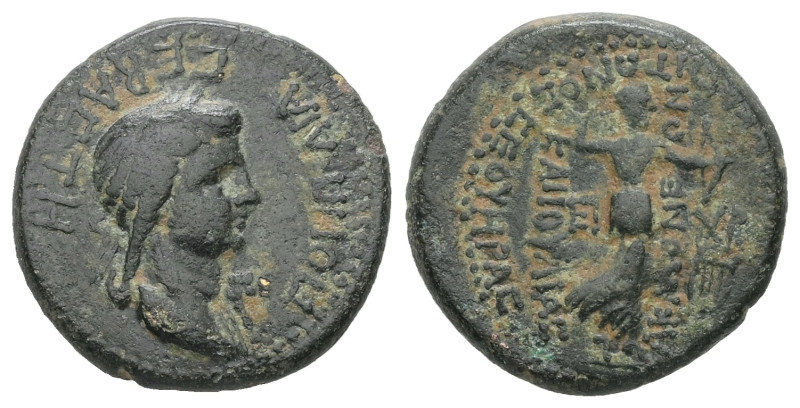 Phrygia, Akmoneia. Poppaea, 'the second wife of Nero', Augusta, AD. 62-65. AE He...
