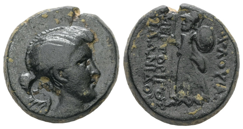 Phrygia, Eumeneia (as Fulvia). Fulvia, first wife of Mark Antony. Circa 41-40 BC...