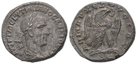 Syria, Seleucis and Pieria. Trajan Decius, AD. 249-251. Bl Tetradrachm. 11.43 g. - 25.83 mm. Antioch.
Obv.: ΑΥΤ Κ Γ ΜΕ ΚΥ ΔΕΚΙΟϹ ΤΡΑΙΑΝΟϹ ϹΕΒ. Laureat...