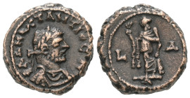 Egypt, Alexandria. Constantius I. (as Caesar), AD. 293-305. Bl Tetradrachm. 8.89 g. - 19.28 mm. Dated RY 1 (AD 293).
Obv.: ΦΛA ΚωϹΤΑΝΤΙΟϹ Κ. Laureate,...