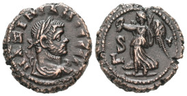Egypt, Alexandria. Maximianus, AD. 285-305. Bl Tetradrachm. 7.01 g. - 19.86 mm. Dated RY 6 (AD 290/1).
Obv.: MAΞIMIANOC CEB. Laureate, draped, and cui...