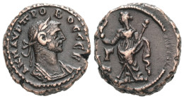 Egypt, Alexandria. Probus, AD. 276-282. Bl Tetradrachm. 7.85 g. - 19.47 mm. Dated RY 3 (AD 277/78).
Obv.: A K M AVP ΠΡOBOC CЄB. Laureate and cuirassed...