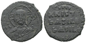 Anonymous Follis, Class A1. John I, AD. 969-876. AE Follis. 6.71 g. - 24.98 mm. Constantinople.
Obv.: [+ЄMMA]- [NOЧHΛ] / IC-[XC]. Nimbate bust of Chri...