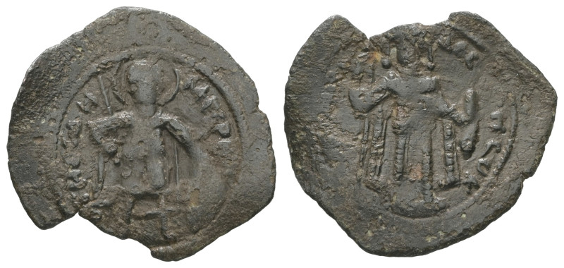 Empire of Thessalonica. John Comnenus Ducas, AD. 1237-1242. AE Trachy. 1.39 g. -...