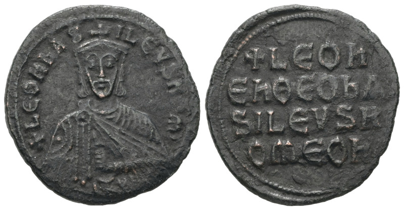 Leo VI the Wise, AD. 886-912. AE Follis. 6.06 g. - 26.22 mm. Constantinople.
Obv...
