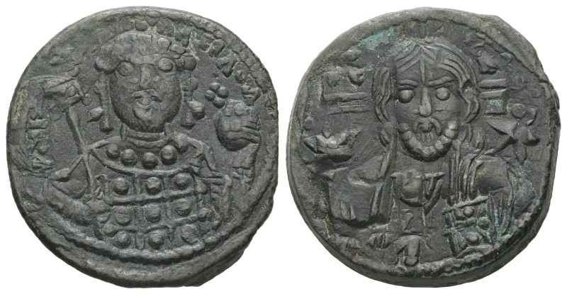 Michael VII Ducas, AD. 1071-1078. AE Follis. 7.87 g. - 25.91 mm. Constantinople....