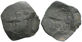 Theodore Comnenus Ducas, AD. 1225/7-1230. AE Trachy. 3.57 g. - 32.96 mm. Thessalonica. 
Obv.: IC - XC Christ Pantokrator enthroned facing.
Rev. ΘΕΟ[ΔΟ...