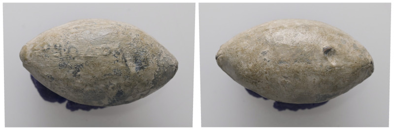 PB Greek sling bullet (c. 4th–1st century BC).
Sling bullet with an uncertain in...