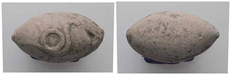 PB Greek sling bullet. Thrace (c. 4th–1st century BC).
Sling bullet is with an i...