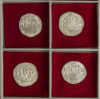 Lote 4 monedas Hemidracmas. ANÓNIMAS tipo AFZUT. TABARISTAN. AR. A EXAMINAR. EBC- a EBC.