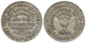 Jetón. 1934. PREVISORA MUTUA ISLEÑA. PALMA DE MALLORCA. Al. (MBC+).