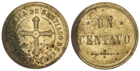 1 Centavo. 1897. COCINA ECONOMICA DE SANTIAGO DE CUBA. Latón. (Oxidación). (EBC-).