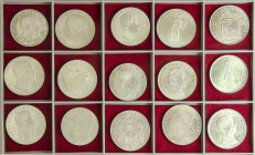 Lote 15 reproducciones de joyeria. Siglo XX. ITALIA. En total 345 grs. AR (650). Lote de reproducciones de monedas de Italia, Vaticano, San Marino y C...