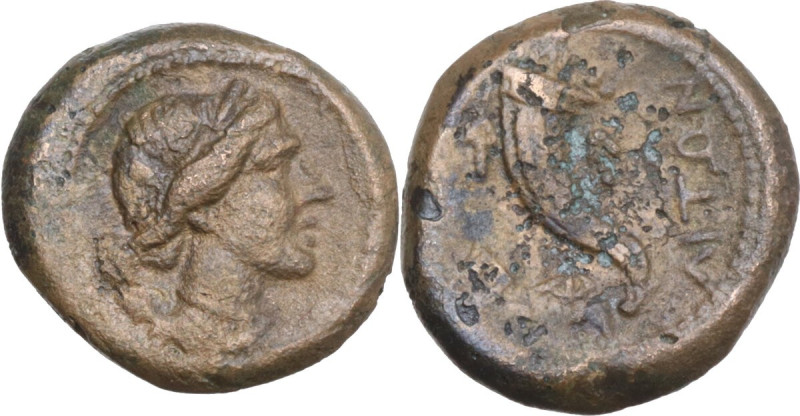 Greek Italy. Central and Southern Campania, Neapolis. AE 14.5 mm, c. 250-225 BC....