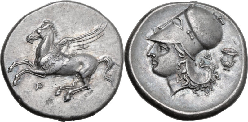 Continental Greece. Corinthia, Corinth. AR Stater, c. 350/45-285 BC. Obv. Pegaso...