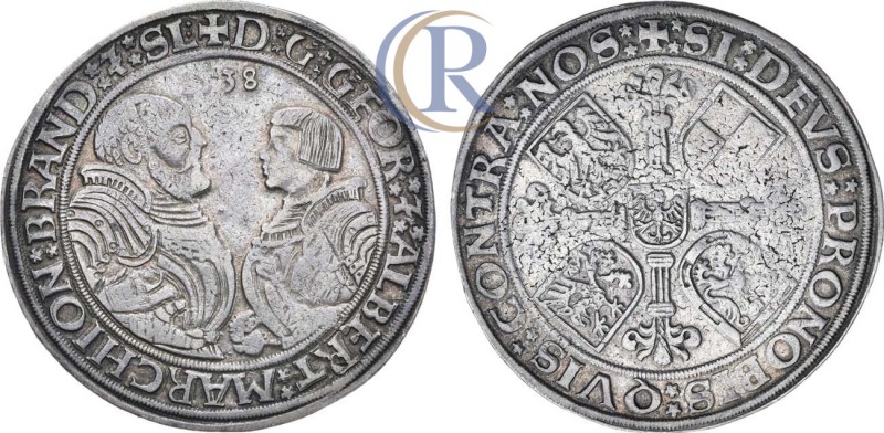 Brandenburg-Franken. Georg and Albrecht Taler 1538. Silver, 28,88 g.
 Германия. ...
