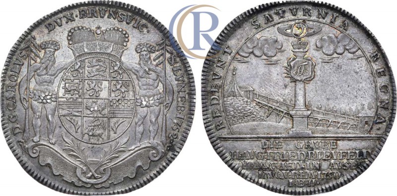 Taler 1752. Silver, 29,19 g. 
Герцогство Брауншвейг-Люнебург. Княжество Брауншве...