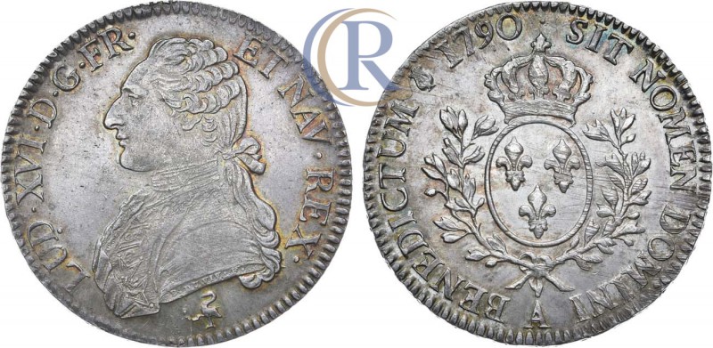 France, 1 ecu, Louis XVI, 1790. Silver, 29,35 g. Paris mint.
 Франция. Людовик X...