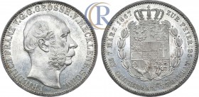 Germany. Taler, 1867. Silver, 18,49 g. Berlin mint.
Германия. Великое герцогство Мекленбург-Шверин. Великий герцог Фридрих Франц II. Талер 1867 года. ...