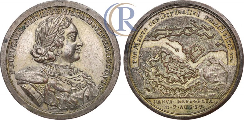 Russia. Медаль 1704 года. В память взятия Нарвы, 9 августа 1704 г. Из серии меда...