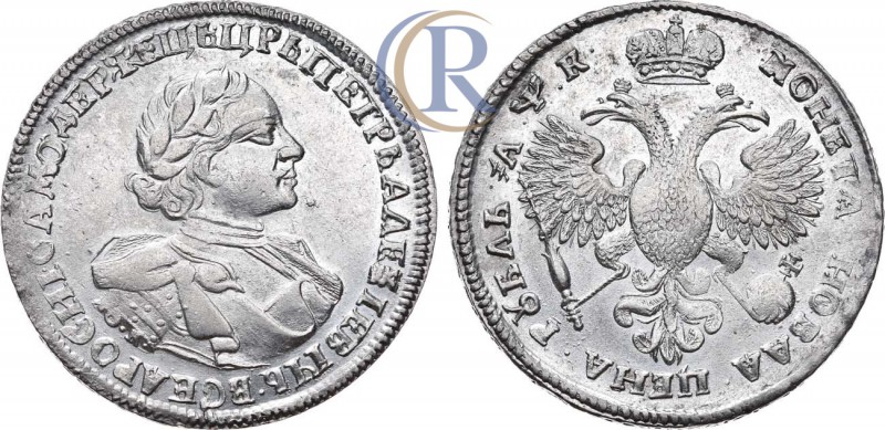 Russia. 1 рубль 1720 года. ОК. Серебро, 27,21г. Кадашевский монетный двор. Аверс...