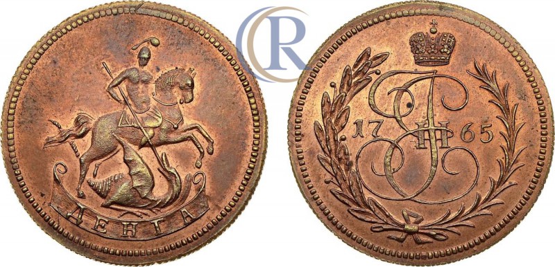 Russia. Денга 1765 года. Новодел. Медь, 5,50г. Екатеринбургский монетный двор. Г...