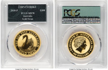 Elizabeth II gold "Gold Swan" 100 Dollars (1 oz) 2018-P MS70 PCGS, Perth mint. First Strike. HID09801242017 © 2024 Heritage Auctions | All Rights Rese...