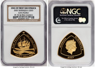 Elizabeth II gold Proof "San Pedro" 30 Dollars 2007 PR70 Ultra Cameo NGC, KM-D168. One of the First 300 Struck. HID09801242017 © 2024 Heritage Auction...