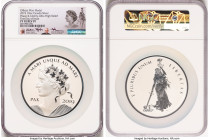 Elizabeth II silver Reverse Proof Ultra High Relief "Peace & Liberty" Mint Medal (10 oz) 2019 PR70 NGC, Mintage: 500. First Day of Issue. Label hand-s...