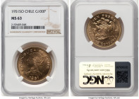 Republic gold 100 Pesos 1951-So MS63 NGC, Santiago mint, KM175. HID09801242017 © 2024 Heritage Auctions | All Rights Reserved www.HA.com/TexasAuctione...