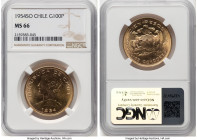 Republic gold 100 Pesos 1954-So MS66 NGC, Santiago mint, KM175. HID09801242017 © 2024 Heritage Auctions | All Rights Reserved www.HA.com/TexasAuctione...