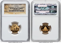People's Republic Pair of Certified Assorted Proof "Issuance of Gold Panda - 30th Anniversary" Issues 2012 PR70 Ultra Cameo NGC, 1) gold Proof 50 Yuan...