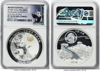 People's Republic 3-Piece Certified silver Panda "Moon Festival Panda - Jade Edition" Medal Set 2018-Z NGC, 1) Proof Medal (88gm) - PR70 Ultra Cameo 2...