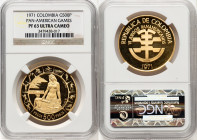 Republic gold Proof "Pan-American Games" 500 Pesos 1971 PR63 Ultra Cameo NGC, KM251. HID09801242017 © 2024 Heritage Auctions | All Rights Reserved www...