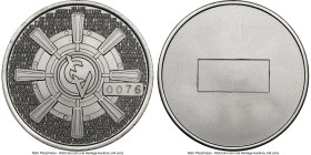 CryptoVault iron-alloy "DIY" Unloaded (Unfunded) Token ND (2014) MS70 NGC, Ahonen-Unl. 33mm. Serial 0076. From a scarce series of just 497 examples pr...