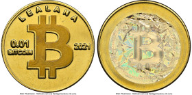 Lealana Pair of Certified Unloaded (Redeemed) .01 Bitcoin (BTC) 2021 MS65 NGC, 1) brass, Serial #134. Firstbits 1AhwNCxR. 2) nickel-plated brass, Seri...