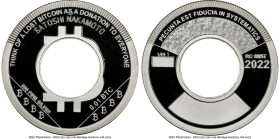 Rarity Check silver Proof Non-Loaded (Unfunded) "Lost Coin" .01 Bitcoin (BTC) 2022 PR69 Deep Cameo NGC, Ahonen-Unl. Mintage: 100. Accompanied by circu...