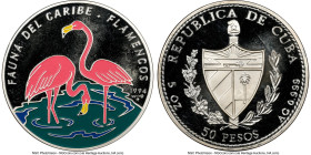Republic Proof Colorized "Flamingo" 50 Pesos (5 oz) 1994 PR67 Ultra Cameo NGC, KM506. "Caribbean Fauna" series. HID09801242017 © 2024 Heritage Auction...