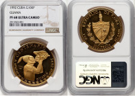 Republic gold Proof "Guama" 100 Pesos 1992 PR68 Ultra Cameo NGC, Havana mint, KM454. HID09801242017 © 2024 Heritage Auctions | All Rights Reserved www...