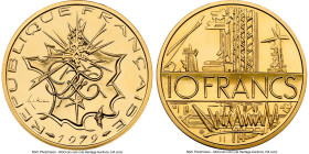 Republic gold Proof Piefort 10 Francs 1979 PR68 NGC, KM-P649, GEM-186.P3. Mintage: 300. HID09801242017 © 2024 Heritage Auctions | All Rights Reserved ...