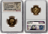 Private Issue gold Proof Medallic "Smithsonian Institution" Sovereign (1/4 oz) 2017 PR70 Ultra Cameo NGC, Private mint, KM-Unl. Struck as apart of a 2...