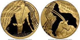 Republic gold Proof "Natura - Gemsbok" Ounce 2001-CW PR69 Ultra Cameo NGC, Pretoria mint, KM267, Fr-B10. HID09801242017 © 2024 Heritage Auctions | All...