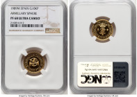 Juan Carlos I gold Proof "Armillary Sphere" 10000 Pesetas 1989-M PR68 Ultra Cameo NGC, Royal mint of Spain. KM842. HID09801242017 © 2024 Heritage Auct...