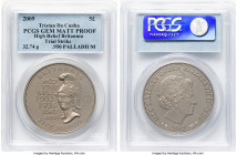 Elizabeth II palladium High Relief Matte Proof Trial Strike "Britannia" 5 Pounds 2009 Gem PCGS, KM-Unl. 32.74gm. .950 Palladium. HID09801242017 © 2024...