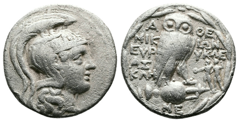 Attika. Athens, 124-123 BC. ‘New Style’ Coinage. AR Tetradrachm (28.3 mm, 15.94 ...