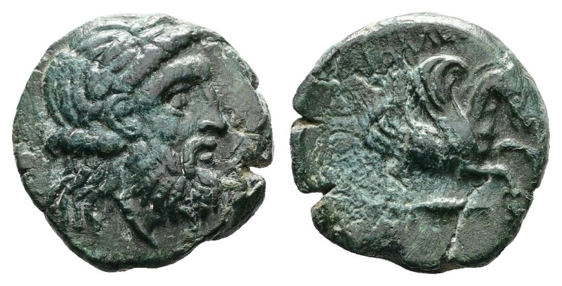 Mysia. Iolla, 4th century BC. AE (15.8 mm, 3.20 g.). Laureate head of Zeus right...
