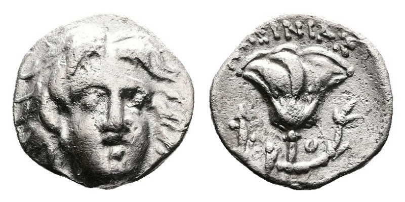 Islands off Caria. Rhodes, circa 229-205 BC. AR Hemidrachm (11.4 mm, 1.16 g.). A...